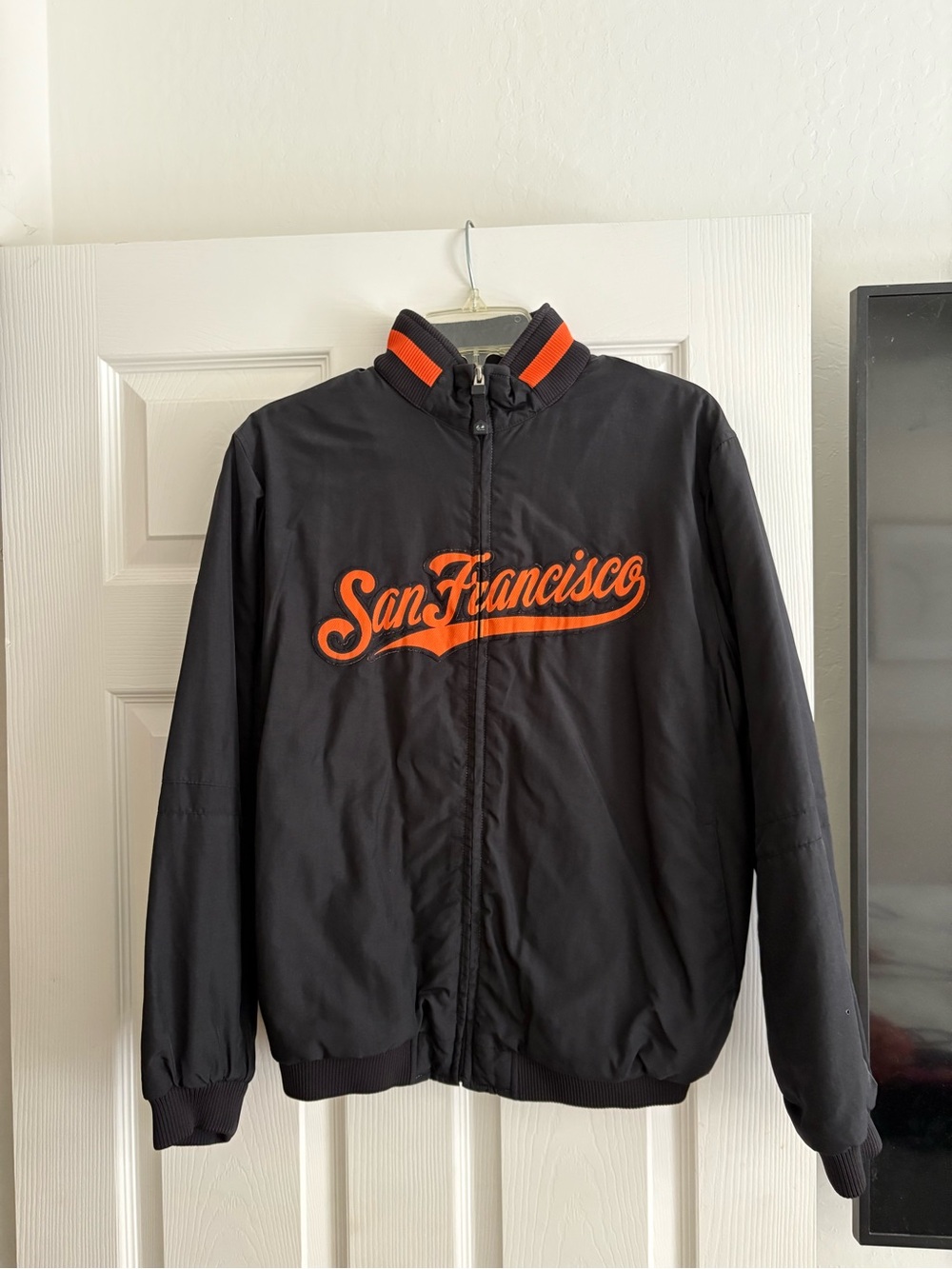 Majestic Authentic Black Bomber San Francisco Giants Jacket